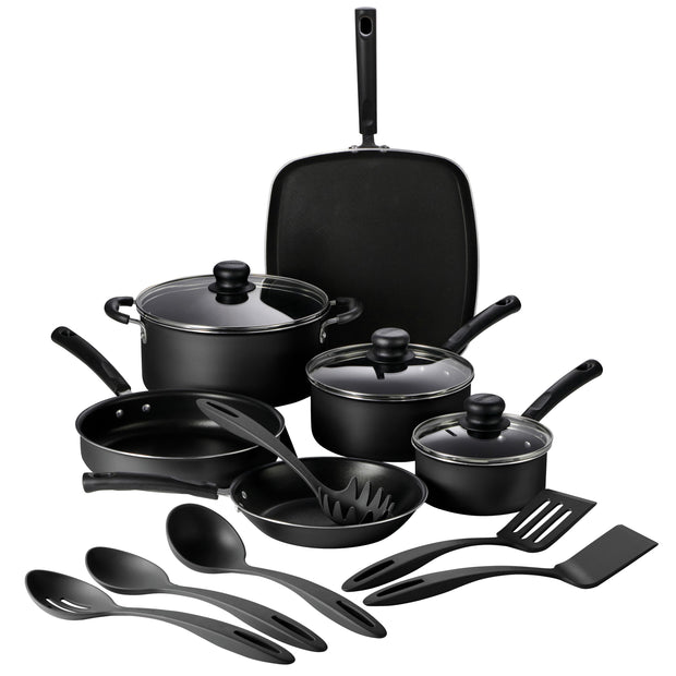 Silver Aluminum Nonstick Kitchen Cookware Set