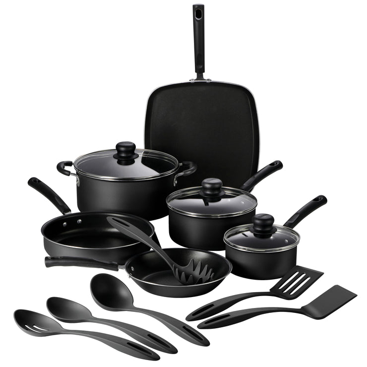 Silver Aluminum Nonstick Kitchen Cookware Set