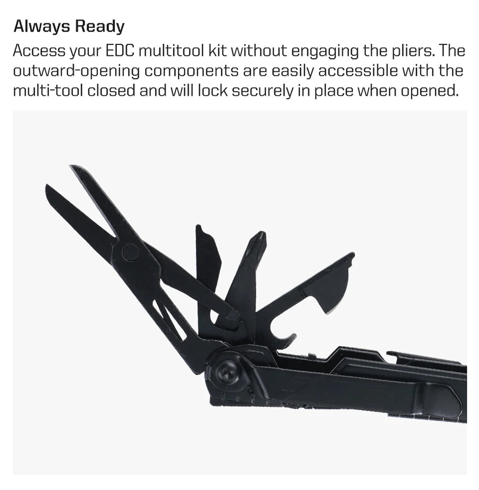 SOG PowerLitre 19 in 1 Multi-Tool Folding Pliers,Toughbuilt EDC Gadgets Multifunctional Hand Tools for Outdoor Survival Camping