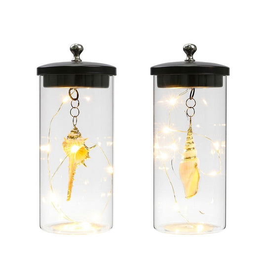 2Pcs Leaf Pendant Battery Powered Table Lamp