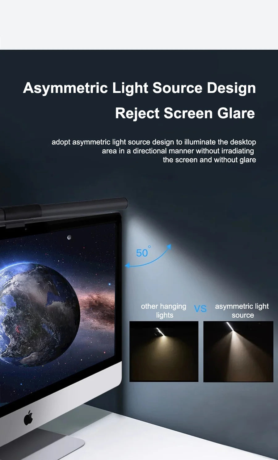 Screen LED Bar Desk Lamp PC Computer Laptop Screen Lamp Hanging Light Bar Table Lamp For LCD Monitor Office Study Reading Light