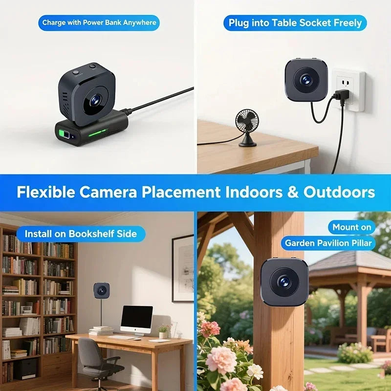 Hot Mini Security Camera Pro 4K FullHD WiFi Surveillance With 2Way Audio Motion Detection Infrared Night Vision Security Cam