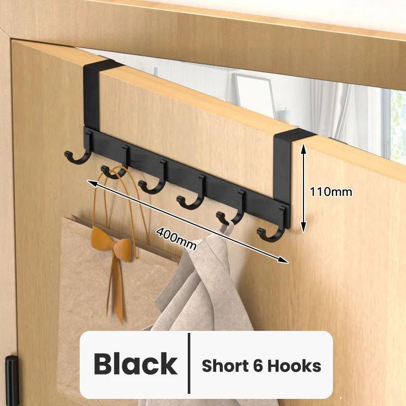 Hooks Over The Door Home Bathroom Organizer Rack Clothes Coat Hat Towel Hanger New Bathroom Kitchen Accessories Holder Door Hang
