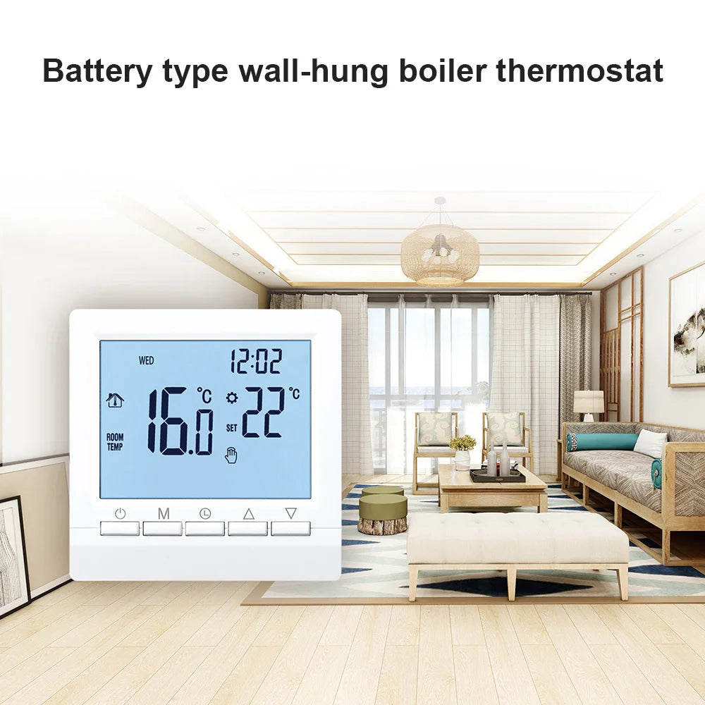 Digital Smart Thermostat Programmable Gas Boiler Heating Temperature Regulator Temperature Controller Sensor