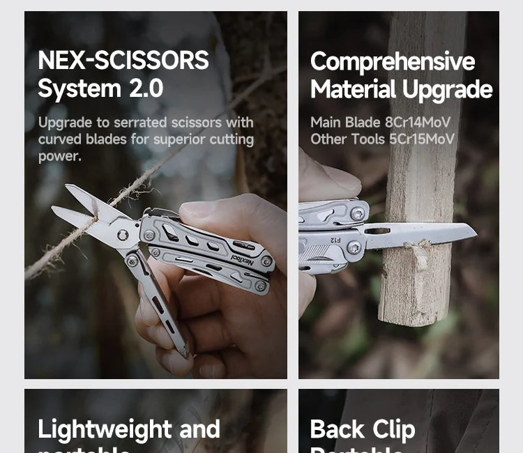 NexTool Keychain Mini Flagship F12 Folding Multi Tool 13 In 1 Screwdriver Pliers File Ruler Bottle Opener Scissors EDC Hand Tool