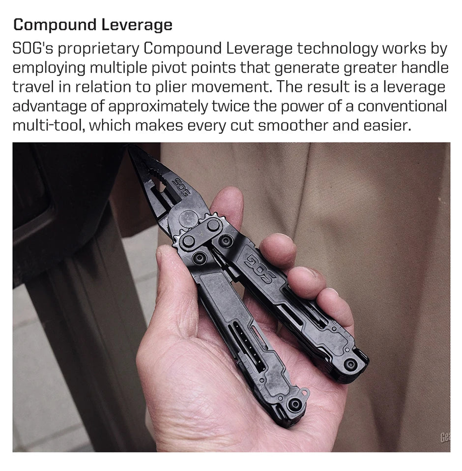 SOG 21 in 1 PowerAccess Multifunctional Folding Tactical Pliers EDC Pocket Multitoos Outdoor Survival Camping Supplies-PA2002-CP
