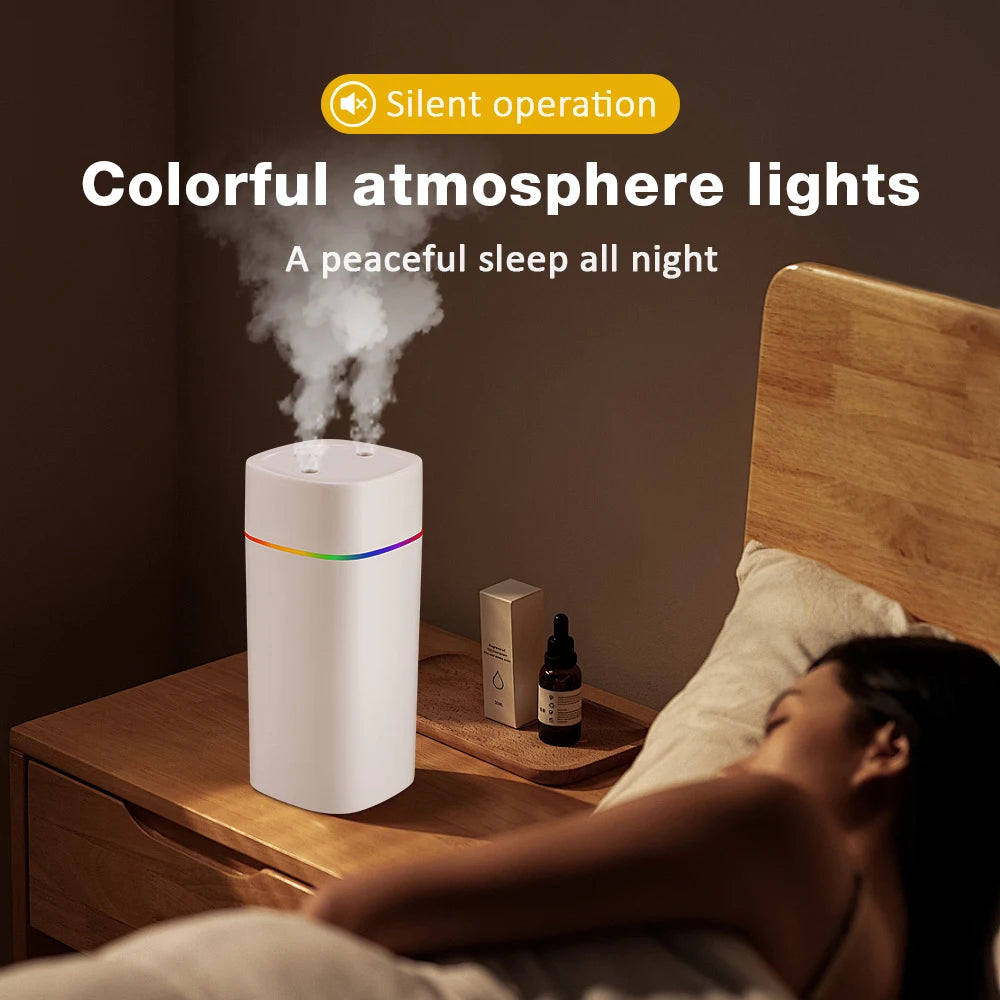 Air Humidifier Cool Mist Aroma Diffuser Portable 600ml Electric Air Humidifier Diffuser USB Humidificador For Home Office