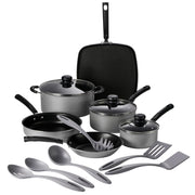 Silver Aluminum Nonstick Kitchen Cookware Set