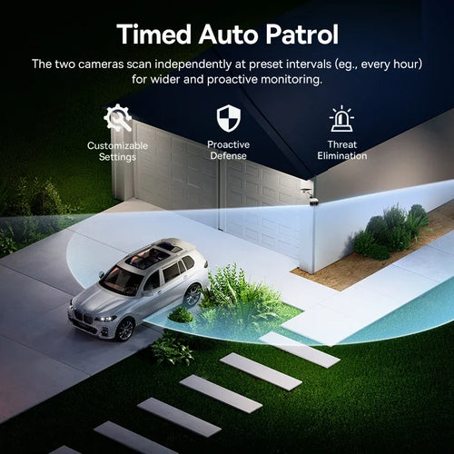 Baseus Security X1 Pro Outdoor Dual Camera Wireless 3K Camera Solar Panel Face Recognition Smart AI Tracking Security Camera