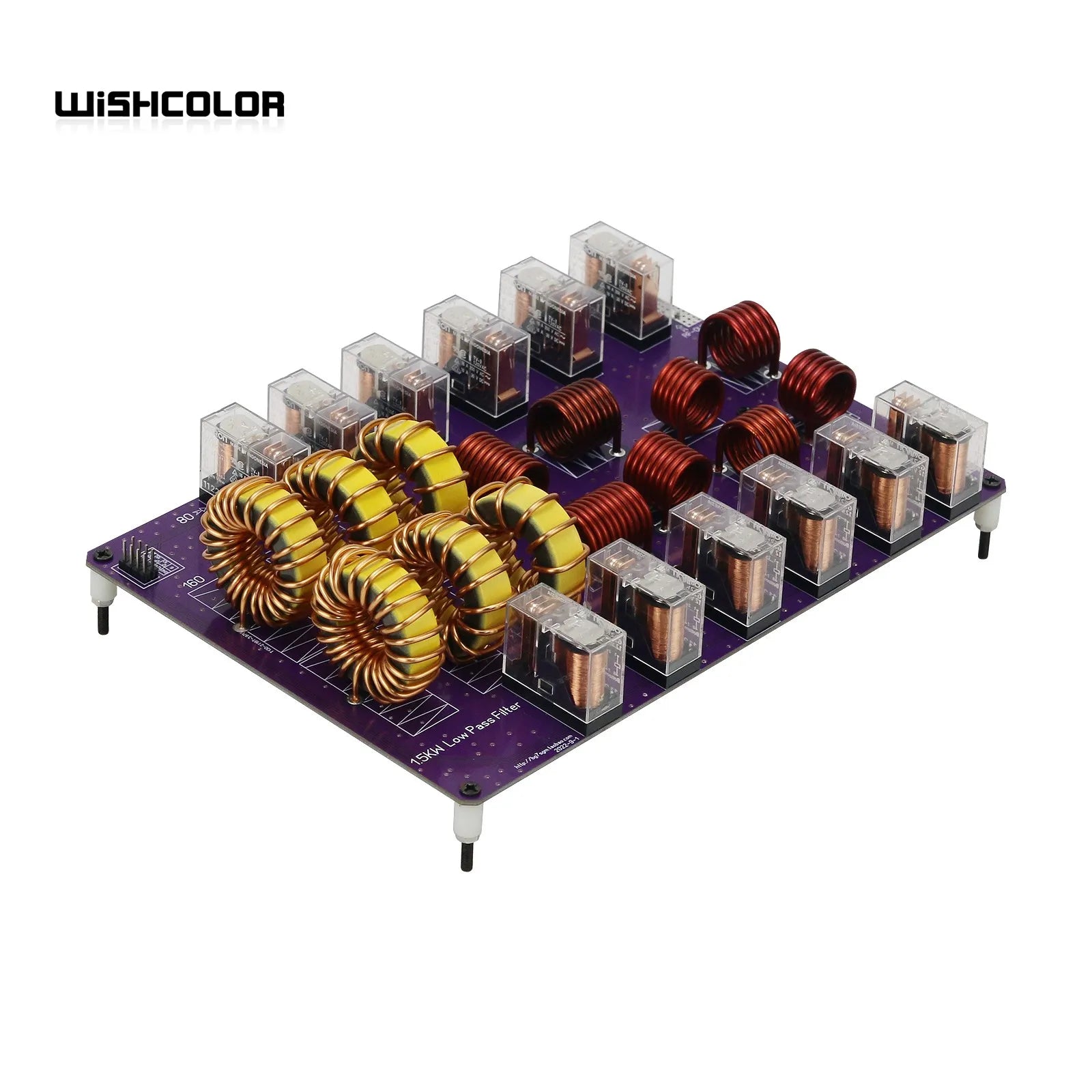 Wishcolor Low Pass Filter Board Shortwave HF 10 Band Low-pass Filter 1500W 50Ω 1.8-54MHZ Support SSB CW FM