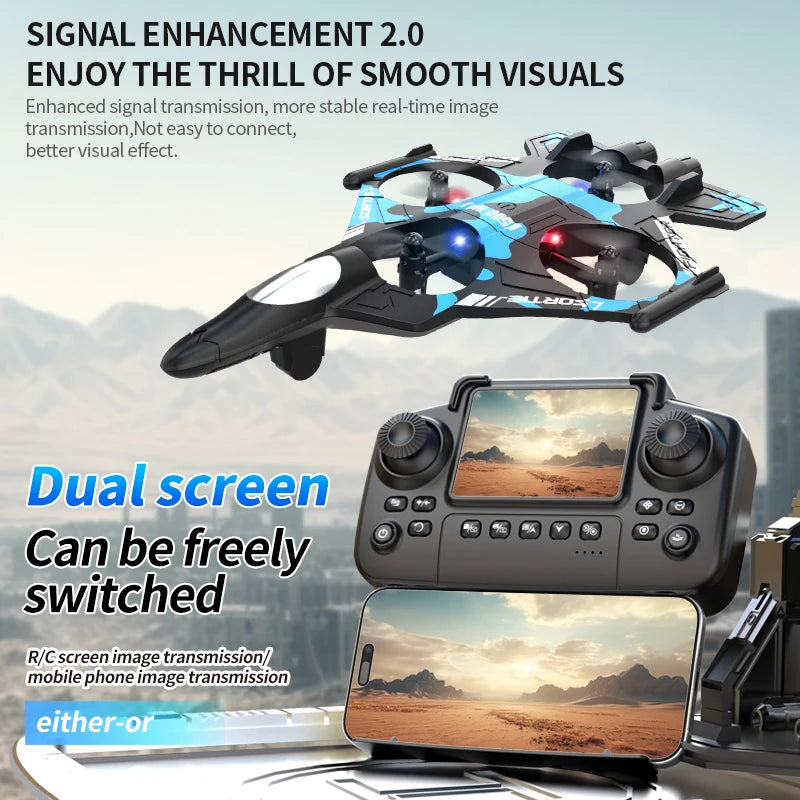 K500MAX RC Drone Fighter HD Professional Camera 360° roll WIFI Fpv Aircraft Quadcopte Aerial Photography  with screen Drone Toys