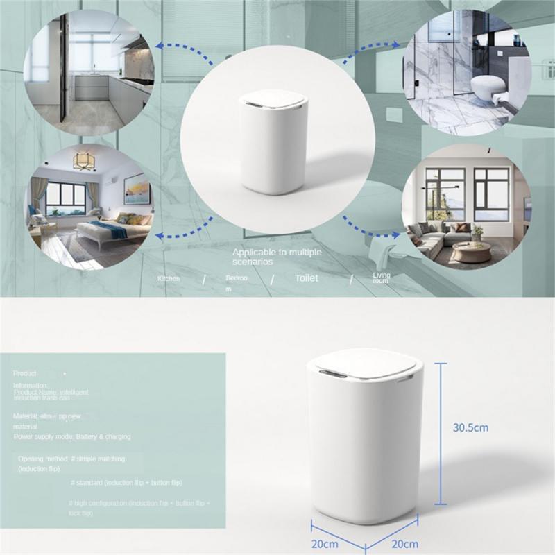 Smart Sensor Bathroom Bin  Automatic Trash Can  Motion Sensor Waste Bin  Touchless Bathroom Garbage Can  12L Intelligent Waste Bin  Hygienic Sensor Trash Can  Modern Bathroom Bin  Sleek Sensor Garbage Receptacle  Hands-Free Trash Container  Compact Smart Trash Bin  High-Tech Bathroom Waste Solution  Sensor-Activated Garbage Can  Minimalist Design Trash Receptacle