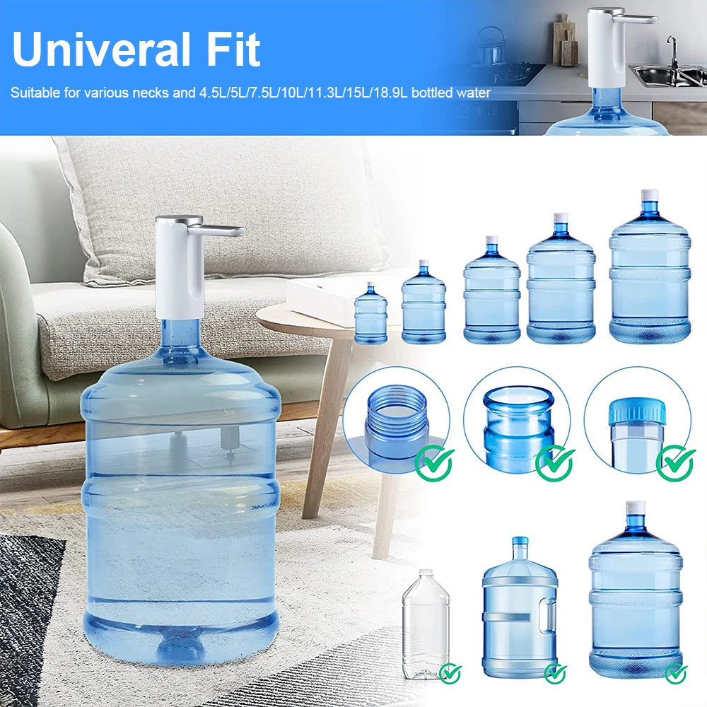 Electric Water Gallon Pump Automatic Smart Water Pump 19 Liters Bottle Foldable Desktop Rechargeable Drinking Water Dispenser
