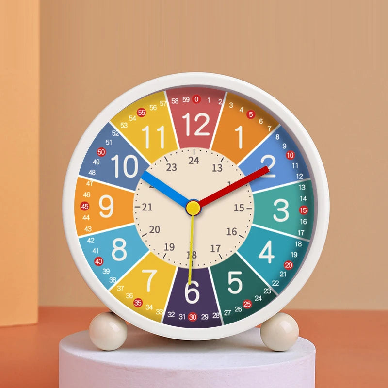 Early Learning Desktop Alarm Clock Children Wake Up Alarm Clock Living Room Bedroom Silent Desktop Clock Desktop Clock