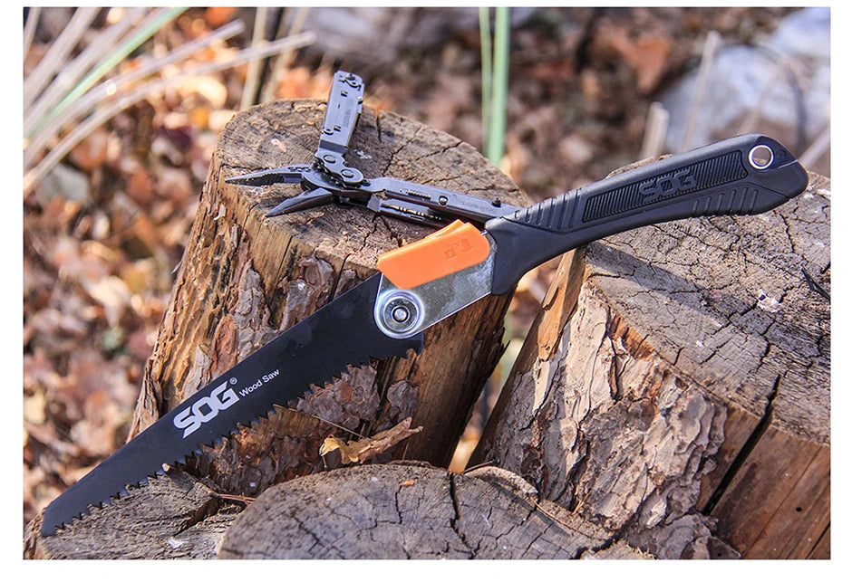 SOG Multifunctional Folding Saw – Portable EDC Tool for Household, Hunting, Outdoor Camping Equipment, Survival & Woodworking