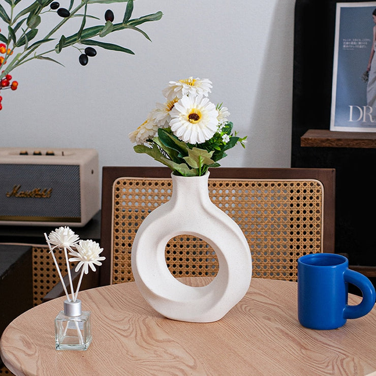 Home Rotating Donuts Flower Pot