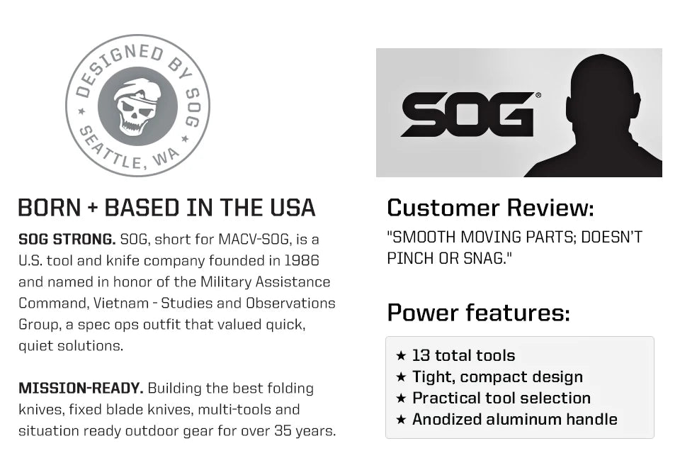 SOG 13 in 1 BATON Q3 Multi-Tool Folding Pliers Mini Hand Tools Tactical Pen Pocket EDC Multifunctional Portable Outdoor Gadget