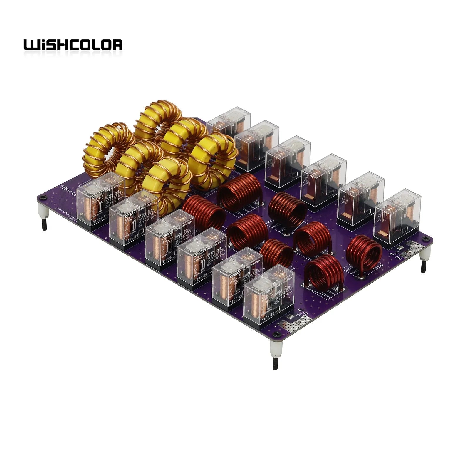 Wishcolor Low Pass Filter Board Shortwave HF 10 Band Low-pass Filter 1500W 50Ω 1.8-54MHZ Support SSB CW FM