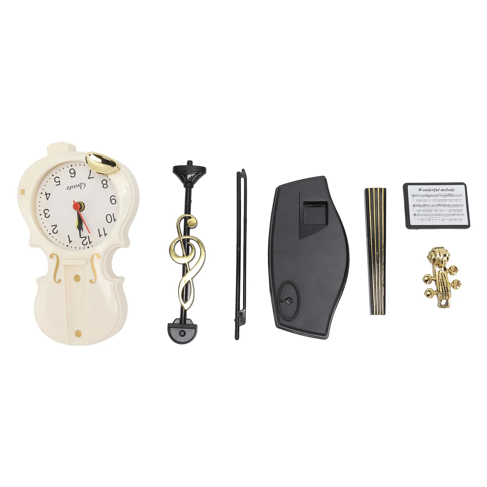 Violin Alarm Clock Unique Appearance Innovative Alarm Clock for Home Living Room Desktop Decoration Christmas Gifts