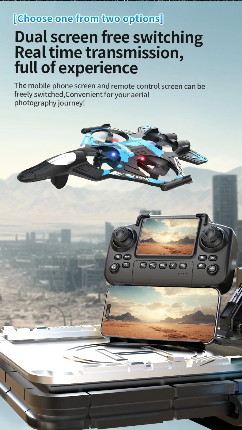 K500MAX RC Drone Fighter HD Professional Camera 360° roll WIFI Fpv Aircraft Quadcopte Aerial Photography  with screen Drone Toys