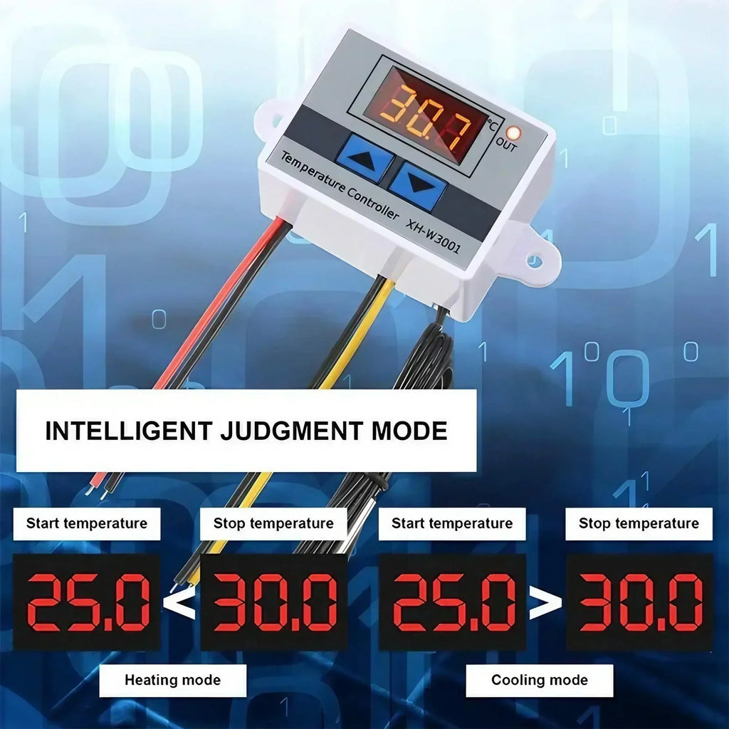 Digital Temperature Controller Thermostat Switch Thermometer 12/24/220V Microcomputer Thermoregulator Home Automation System