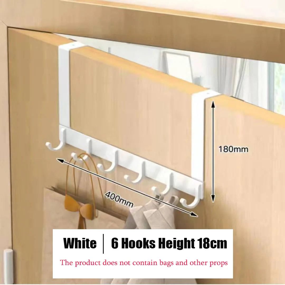 Hooks Over The Door Home Bathroom Organizer Rack Clothes Coat Hat Towel Hanger New Bathroom Kitchen Accessories Holder Door Hang