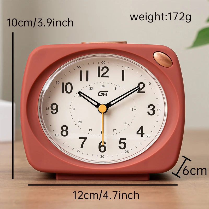 Music alarm clock, modern style, with snooze function and night light function, can run time, a good gift for the school season