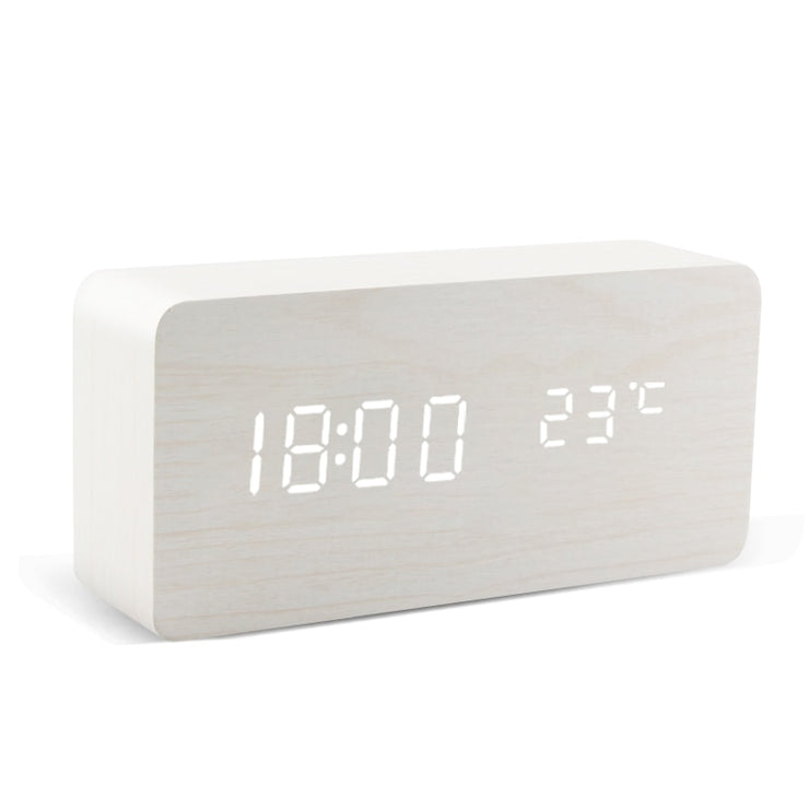 Table Voice Control Digital Wood Alarm Clock