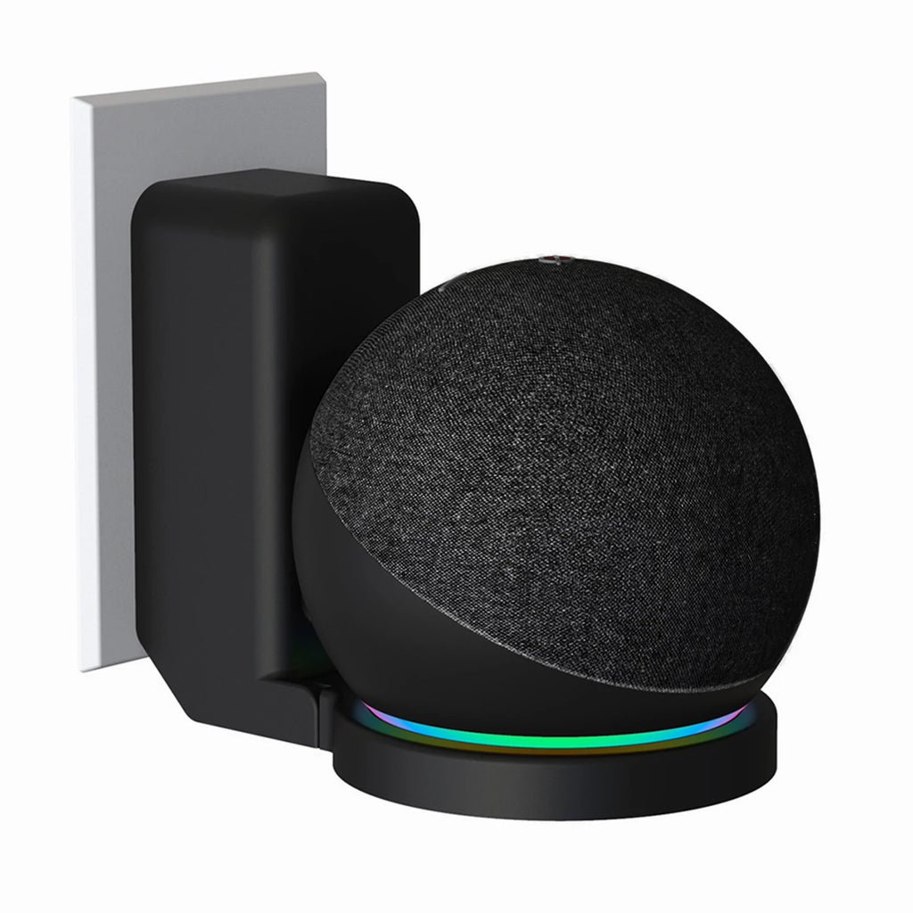 Wall Outlets Holder for Echo Dot 5th Gen / Echo Dot 4th Generation with Cable Storage, PC Hard Case Matte Alexa Speaker Bracket