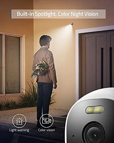 Eufy Solo Outdoor Cam pro 2K Night Vision Wireless Security Camera IP Camera for Home Surveillance