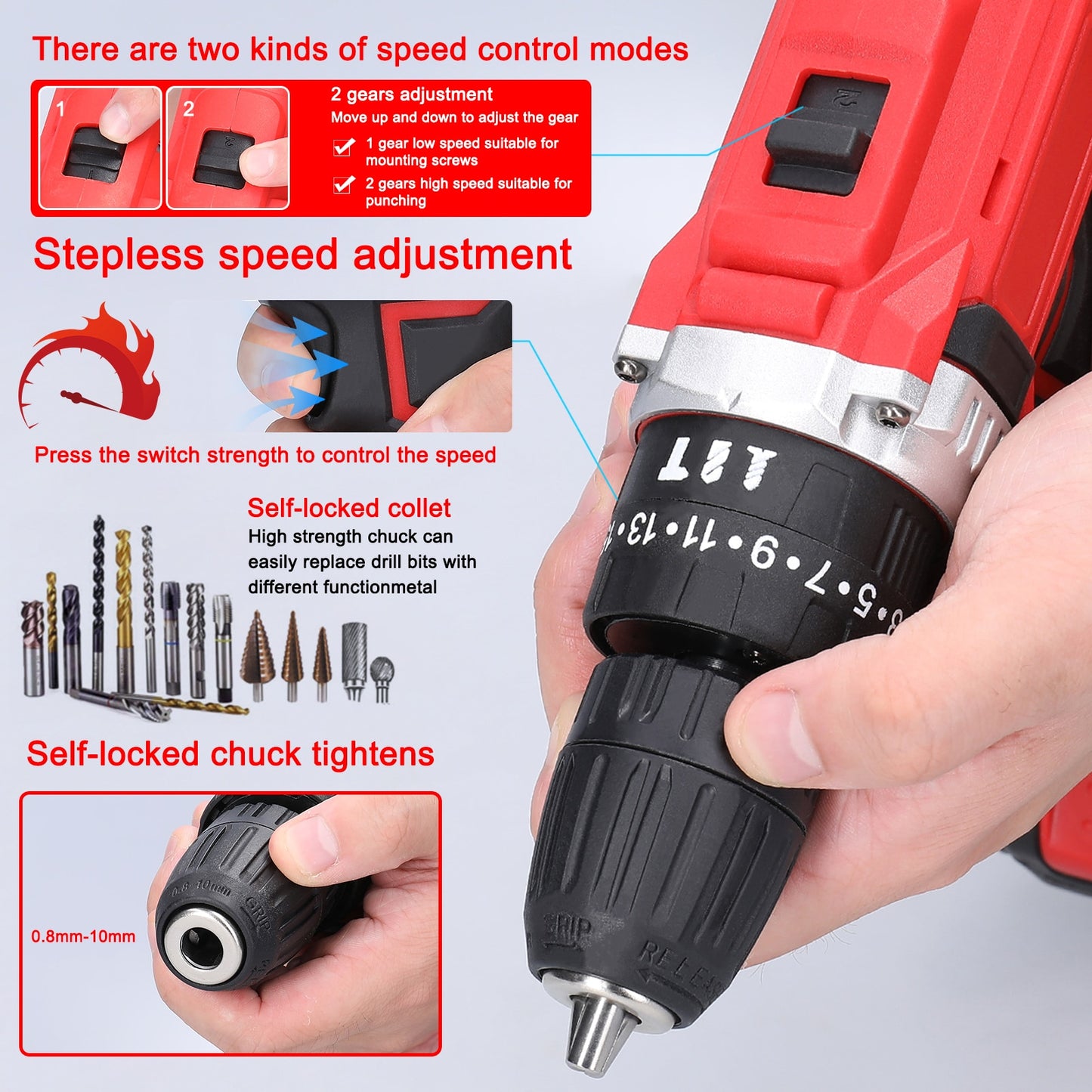 21V Electric Drill Brushless Motor