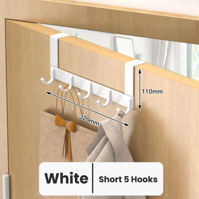 Hooks Over The Door Home Bathroom Organizer Rack Clothes Coat Hat Towel Hanger New Bathroom Kitchen Accessories Holder Door Hang