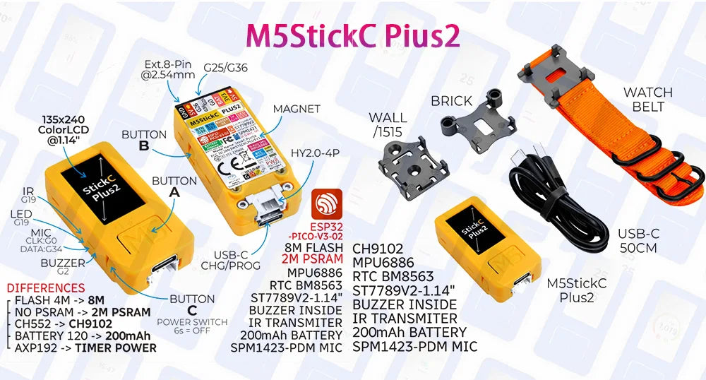 M5Stack ATOM Echo programmable Mini Smart Speaker ESP32 Voice Control Module with BLE/Wi-Fi for IoT Prototyping & DIY Projects