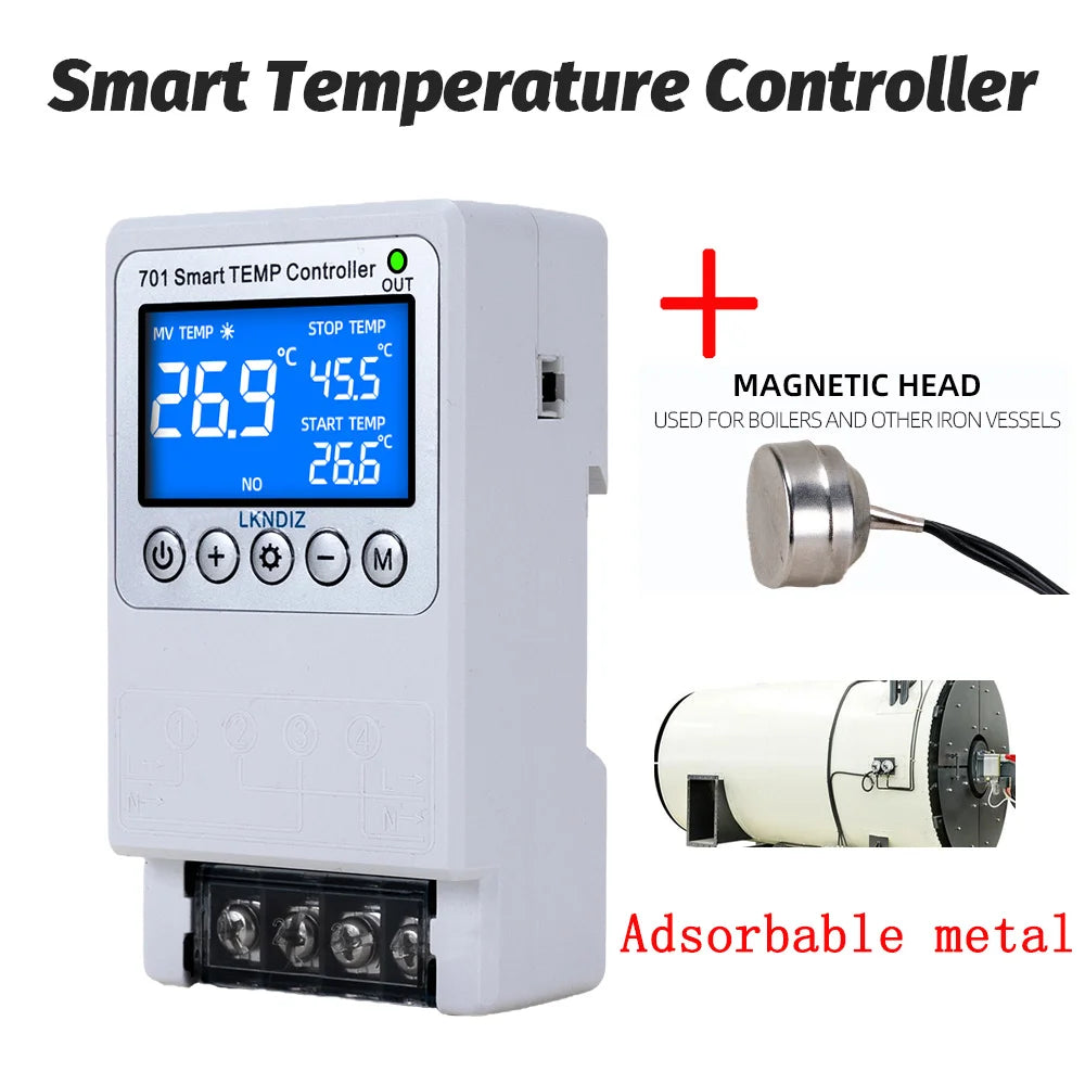 Smart Temperature Controller Constant Thermostat Control Timing Control Switch Cycle Control Multiple Sensor Head Option AC 220V