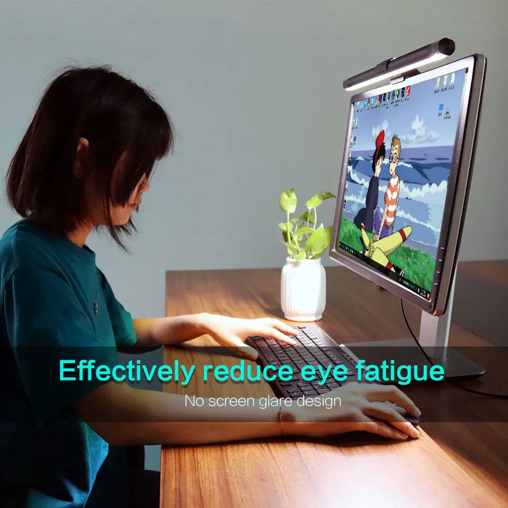 30CM RGB Screen Hanging Light Bar for Computer Laptop Gaming Work Stepless Dimming Eye Protection