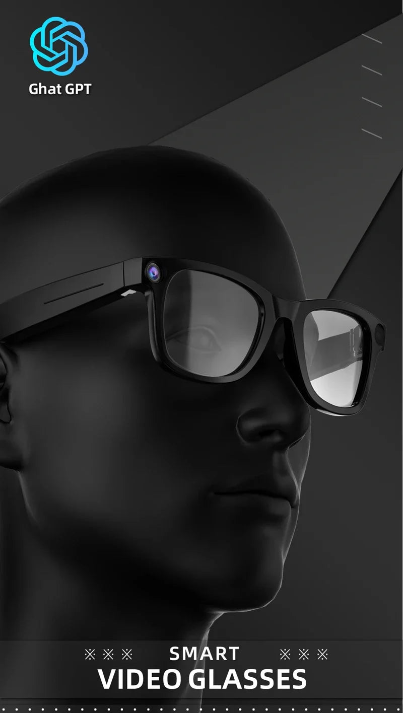 2026 4K Smart AI Glasses 800W pixel AI Shooting Camera HD Photo Video Voice Call Translation Waterproof Bluetooth AI Glasses