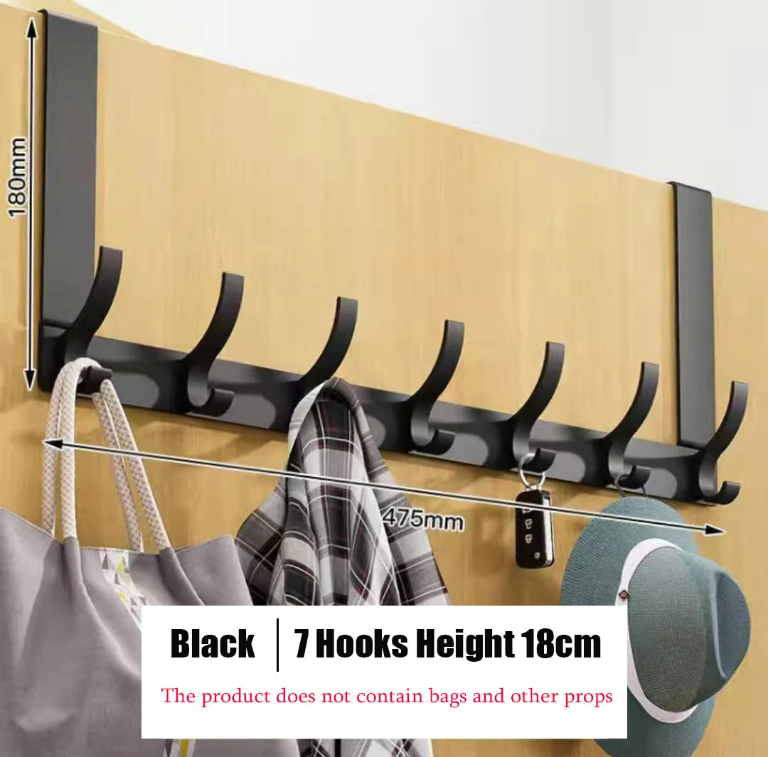Hooks Over The Door Home Bathroom Organizer Rack Clothes Coat Hat Towel Hanger New Bathroom Kitchen Accessories Holder Door Hang