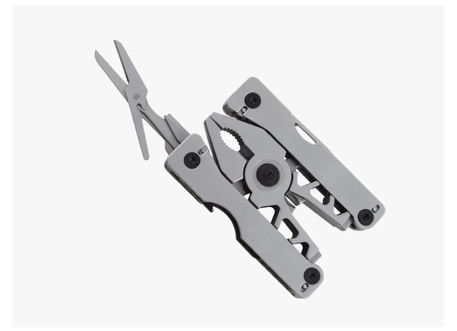 SOG Sync Mini Wearable Multitool Belt Buckle EDC Traveler Multi Tools Folding Pliers, Knife and 12 Survival Tools Kit For Men