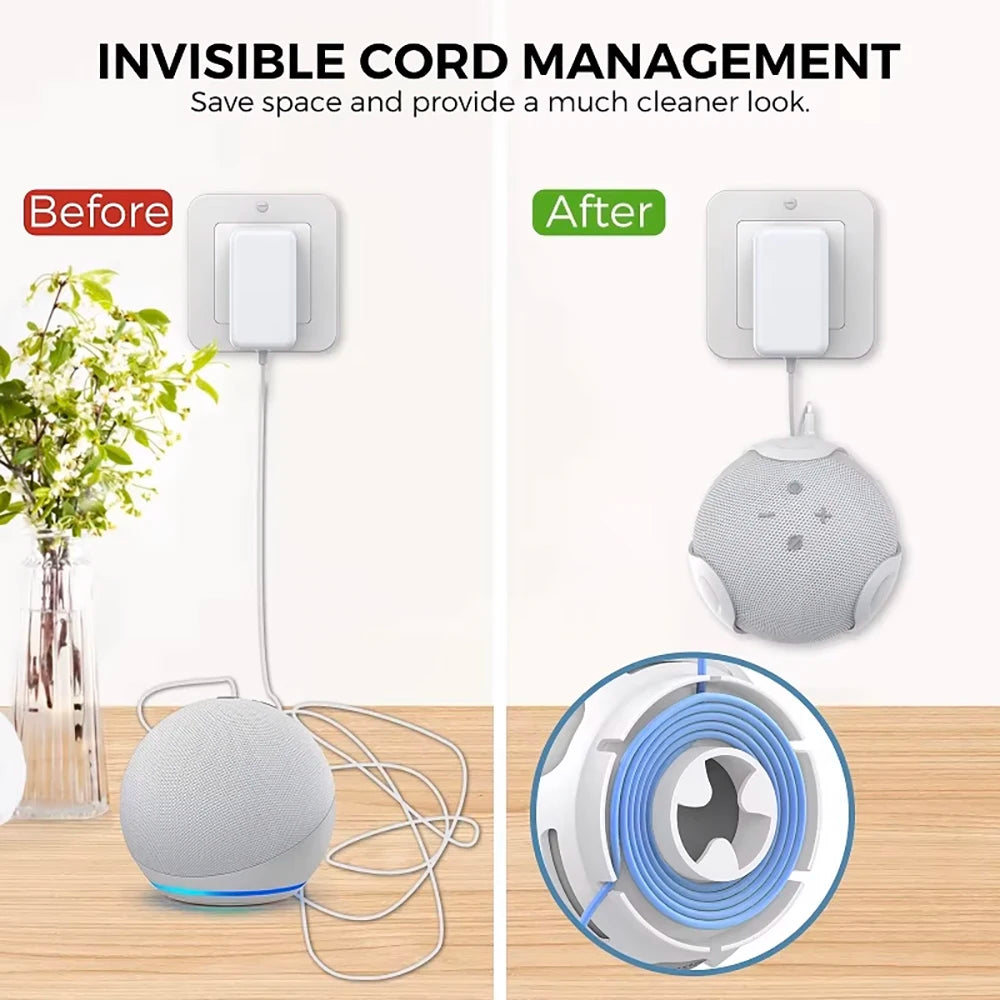 Wall Mount Holder For AmazonEcho Dot 5/4 Smart Speaker Case Holder For Space-Saving