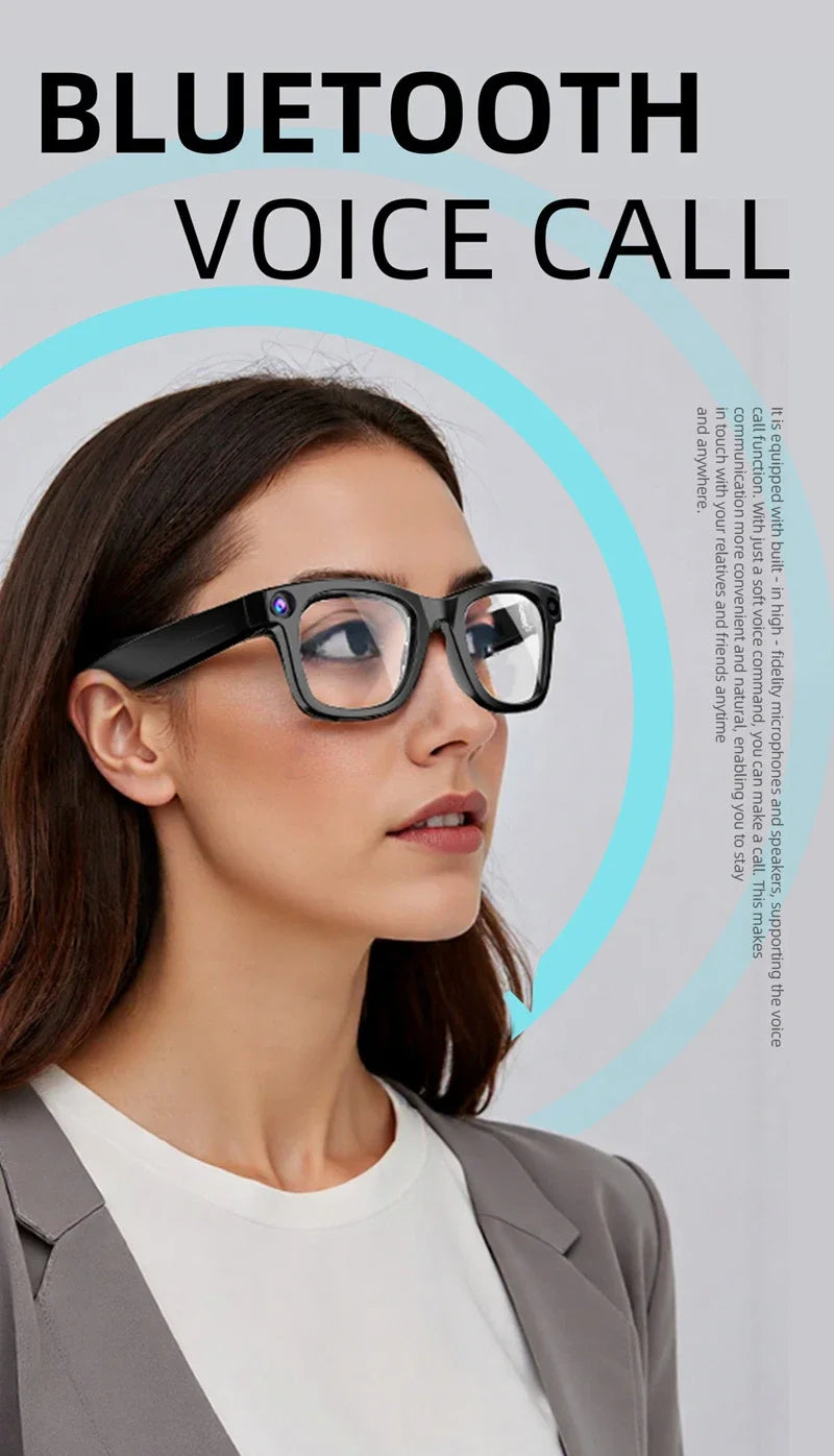 2026 4K Smart AI Glasses 800W pixel AI Shooting Camera HD Photo Video Voice Call Translation Waterproof Bluetooth AI Glasses