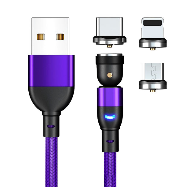 540 Rotate Magnetic Cable Fast Wirless Charging