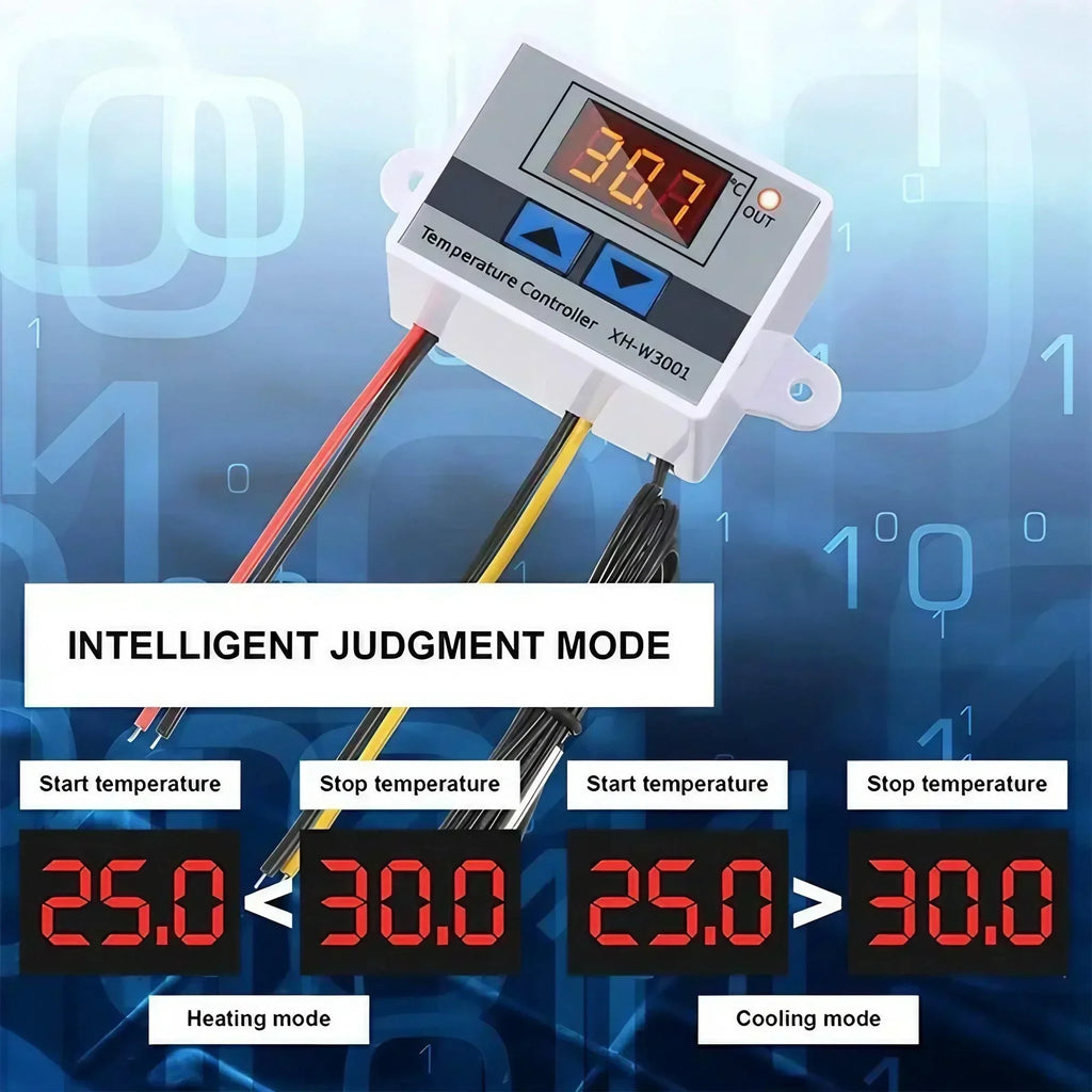STONEGO W3001 Digital Control Temperature Microcomputer Thermostat Switch Thermometer New Thermoregulator 12/24/220V