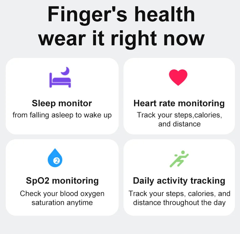 R08 Smart Ring For Men Women Touch Control Function Health Monitor IP68 5ATM Waterproof Skin Temperature Measure Smart Ring New