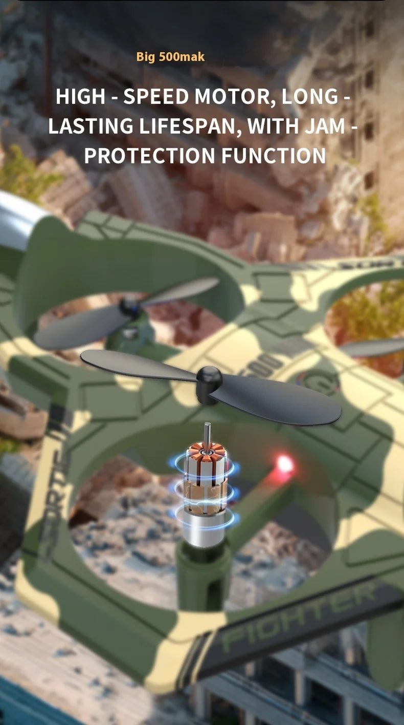 K500max Fighter Jet Quadcopter Drone Rolling Stunt Lights Rc Airplane no camera that can fly