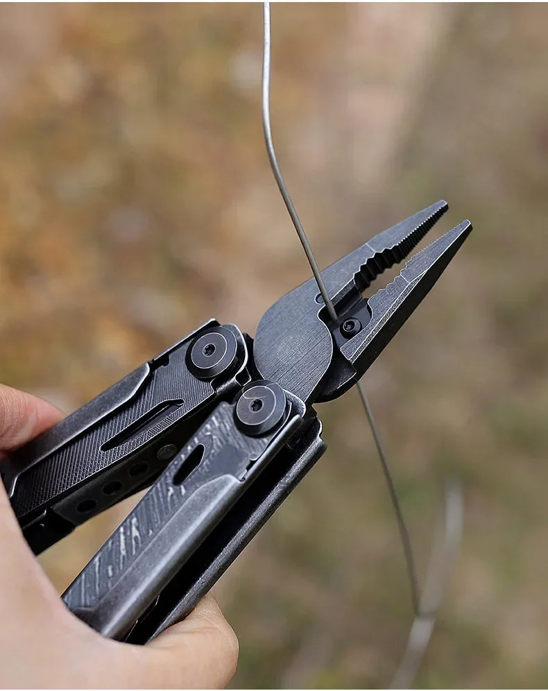 BHBT 15 in 1 Multi Tool Pliers Multi-functional Wrench with Damascus Knife Folding EDC Outdoor Survival Multi Tool Home Repair