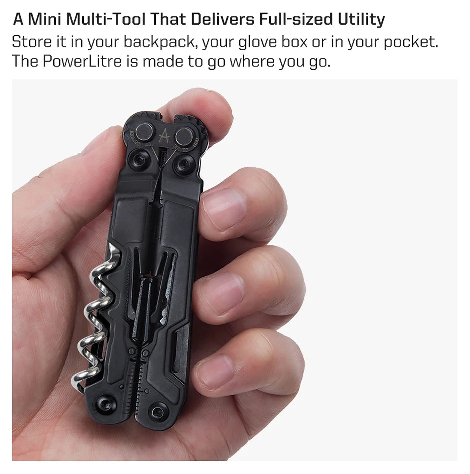 SOG PowerLitre 19 in 1 Multi-Tool Folding Pliers,Toughbuilt EDC Gadgets Multifunctional Hand Tools for Outdoor Survival Camping