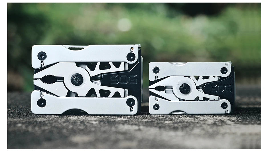 SOG Sync Mini Wearable Multitool Belt Buckle EDC Traveler Multi Tools Folding Pliers, Knife and 12 Survival Tools Kit For Men