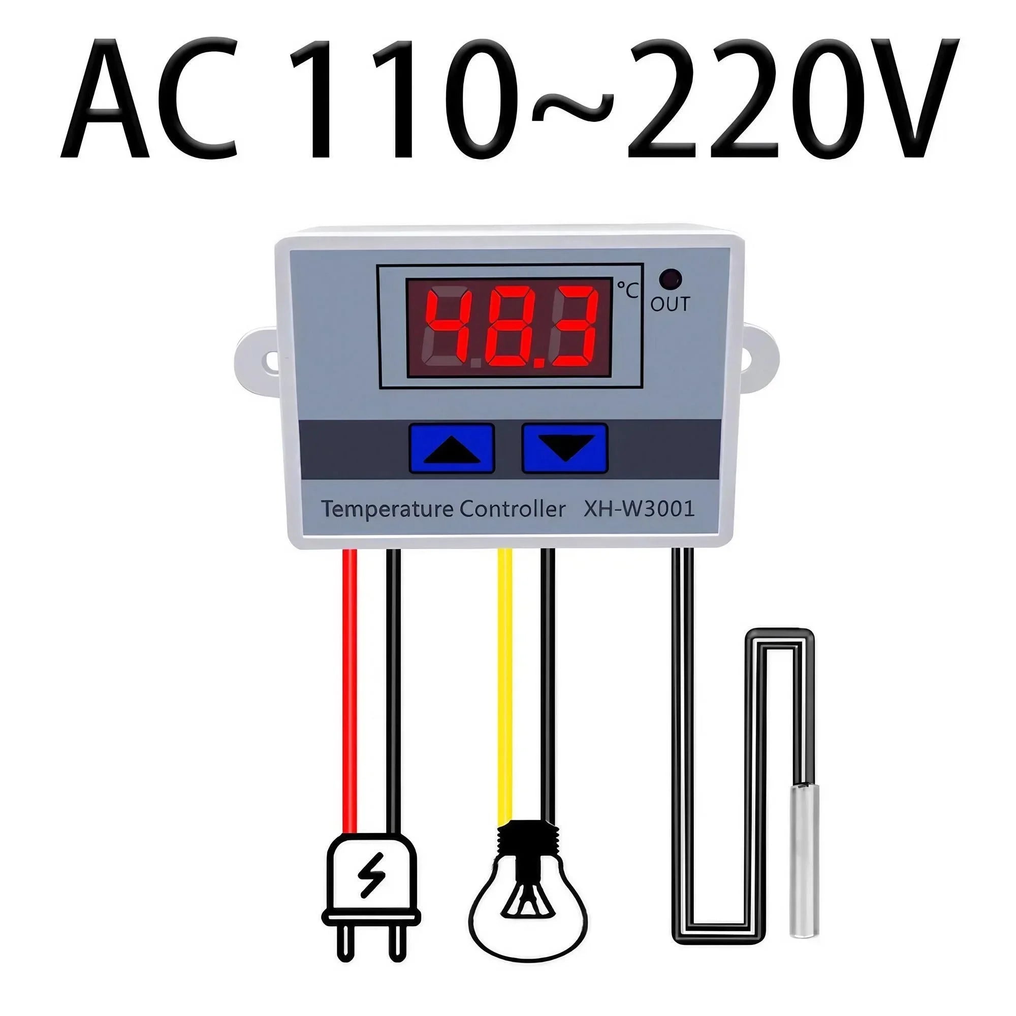 STONEGO W3001 Digital Control Temperature Microcomputer Thermostat Switch Thermometer New Thermoregulator 12/24/220V