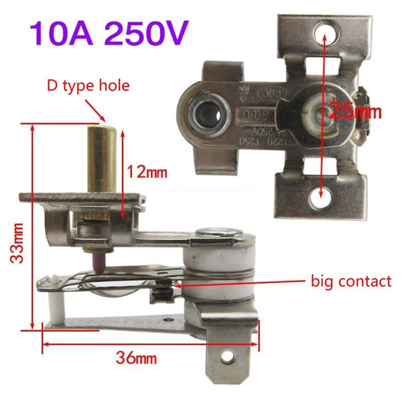 Upgraded Electric Oven Thermostat 250V 10A Easy Installation Temperature Control