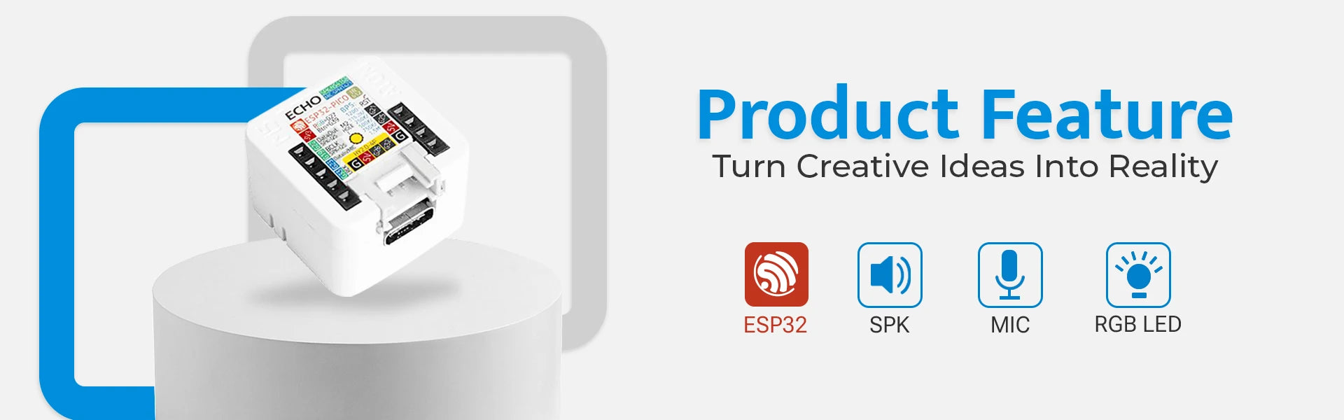 M5Stack ATOM Echo programmable AI smart speaker with built-in ESP32 Bluetooth WiFi Internet of Things Development Kit